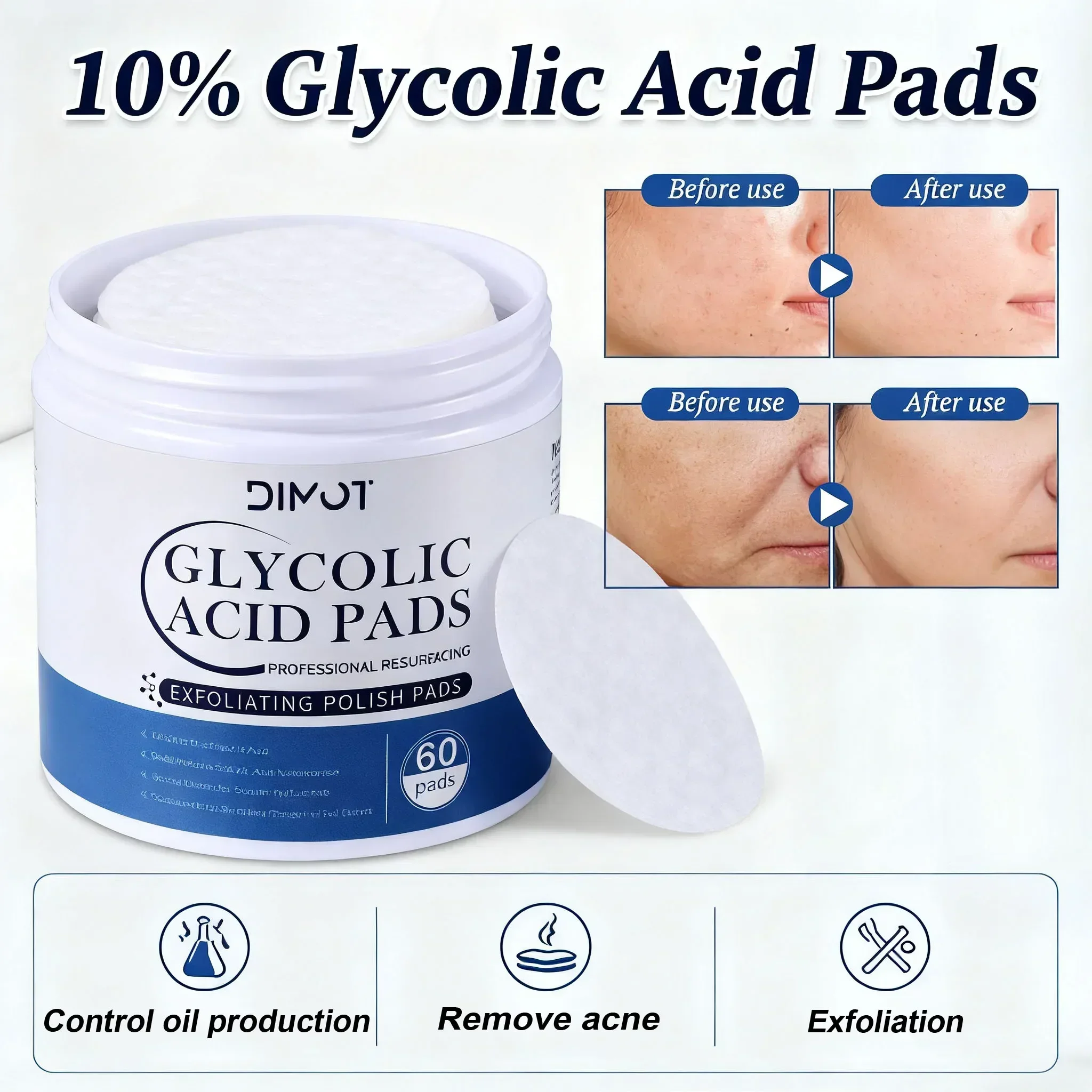 Glycolic Acid Exfoliant - Dischetti Purificanti per i Pori con