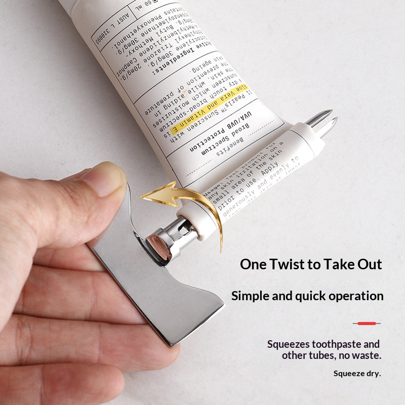 Skincare Labore - Clip spremi-tubo in acciaio inossidabile con